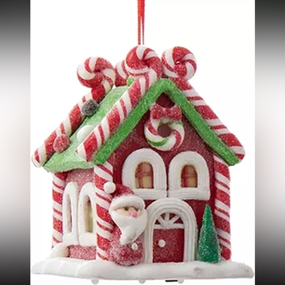 Kurt Adler Claydough LED Gingerbread House Ornament - Santa, NWT ๐
๐ผ - Picture 3 of 3